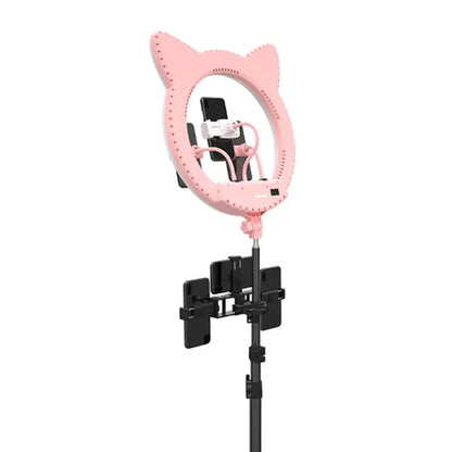 Ring Light With Cat Ear-Shaped Design