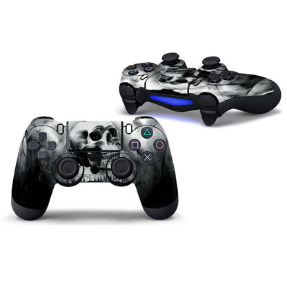 Blue Skull Protective Cover Sticker For PS4 Controller