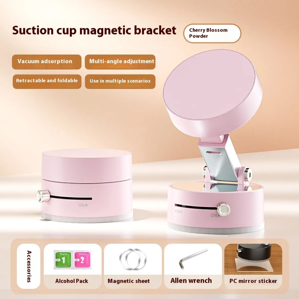 Multifunctional Vacuum Suction Magnetic Phone Holder