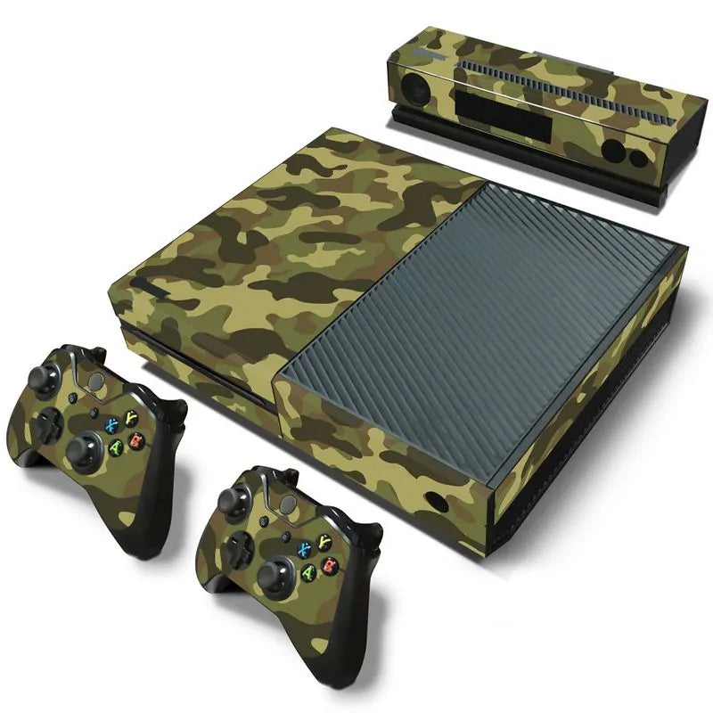 Camouflage Xbox One Console Decal Skin Stickers with Controller Decals