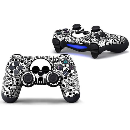 Blue Skull Protective Cover Sticker For PS4 Controller