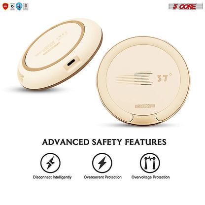 5 Core Fast Wireless Charger Qi Certified 15W Wireless Charging Stand w Sleep-Friendly Light